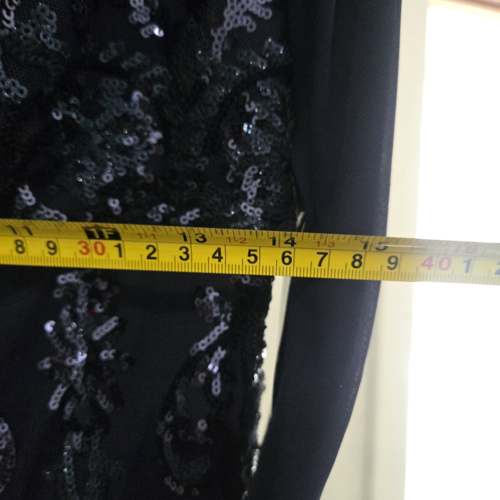 ✨ NWT R&M Richards Navy Sequin Gown - Size 12 ✨ - Picture 4 of 6